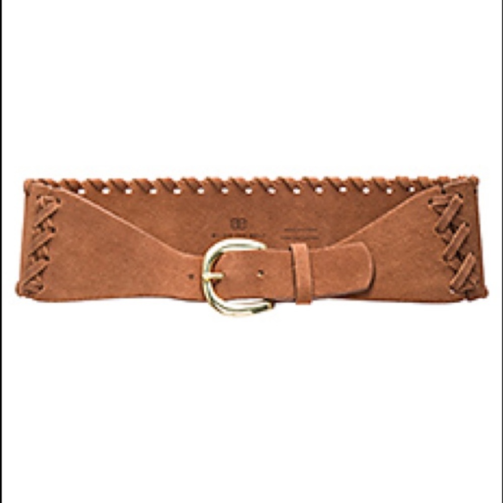 B-low The Belt wide brown suede belt